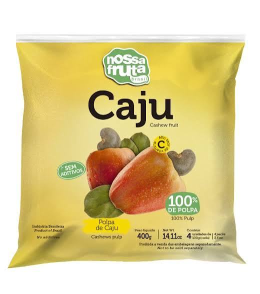 Polpa de caju nossa fruta 400g